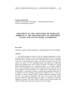 assessment of the usefulness of inorganic sorbents in the
