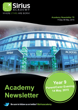 Academy Newsletter 70