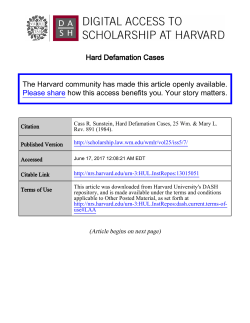 Hard Defamation Cases - Digital Access to Scholarship at Harvard