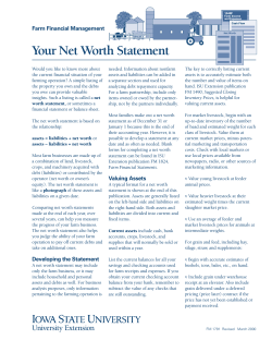 Your Net Worth Statement