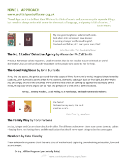 novel approach - Scottish Poetry Library