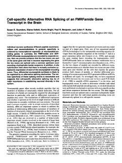 Cell-specific Alternative RNA Splicing of an FMRFamide Gene