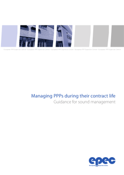 Managing PPPs during their contract life