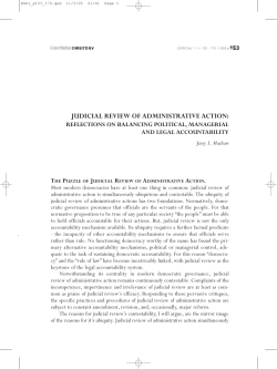 JUDICIAL REVIEW OF ADMINISTRATIVE ACTION: