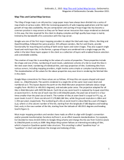 Map Tiles and Cached Map Services