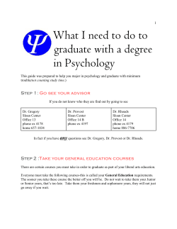 How to major in psychology