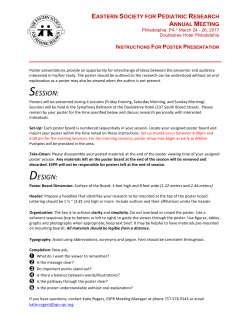 ESPR 2017 Poster Guidelines - Society for Pediatric Research