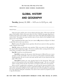 GLOBAL HISTORY AND GEOGRAPHY