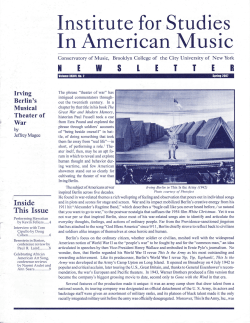 Institute for Studies In Amcrican Music