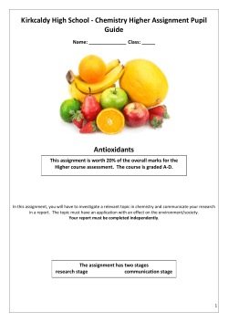Kirkcaldy High School - Chemistry Higher Assignment