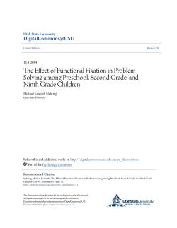 The effect of functional fixation in problem solving among preschool