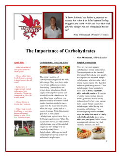Carbohydrates - Nutrition For Performance