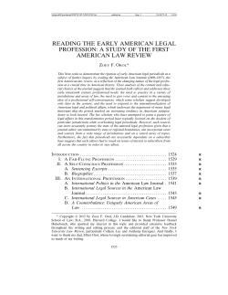 reading the early american legal profession: a study of the first