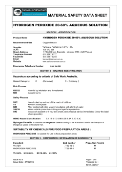 hydrogen peroxide 20-60% aqueous solution