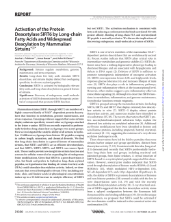 Activation of the Protein Deacetylase SIRT6 by Long