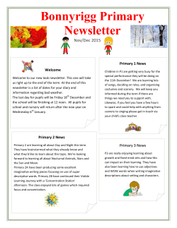 School Newsletter November and December 2015