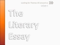 Thematic Essay Lesson 1