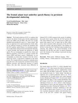 The frontal aslant tract underlies speech fluency in persistent