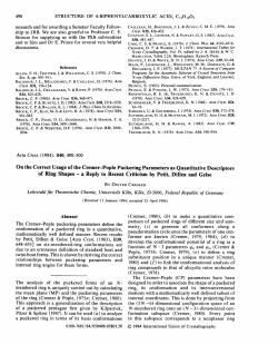 On the Correct Usage of the Cremer-Pople