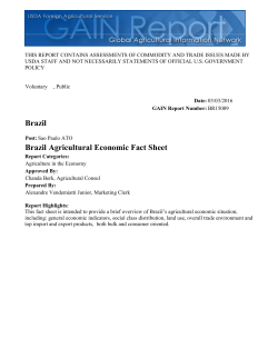 Brazil Agricultural Economic Fact Sheet