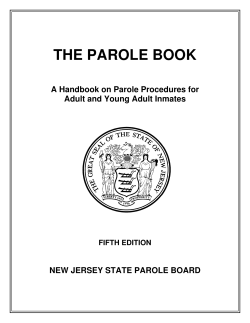 the Parole Book - State of New Jersey