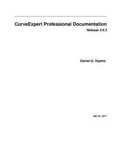 CurveExpert Professional Documentation