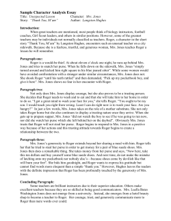 Sample Character Analysis Essay