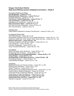 (Adopted Curriculum) – Grade 8