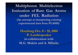 Multiphoton Multielectron Ionization of Rare Gas Atoms under FEL