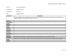 Topic: State Seal Questions Question by: Alberta Bennett