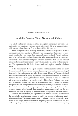 Unreliable Narration With a Narrator and Without