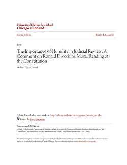 The Importance of Humility in Judicial Review: A
