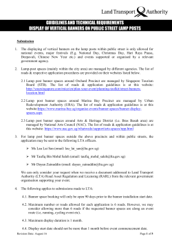 Guidelines for the Display of Vertical Banners on Public Street Lamp