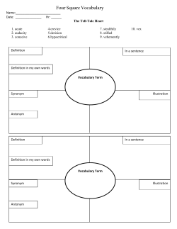 Four Square Vocabulary