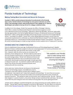 Florida Institute of Technology - A Case Study