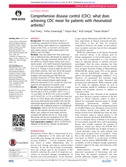 Comprehensive disease control (CDC): what does achieving CDC