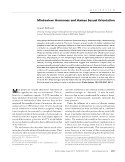 Minireview: Hormones and Human Sexual Orientation