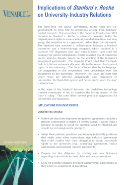 Implications of Stanford v. Roche on University