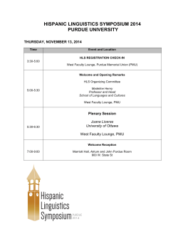 hispanic linguistics symposium 2014 purdue