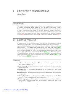 1 finite point configurations