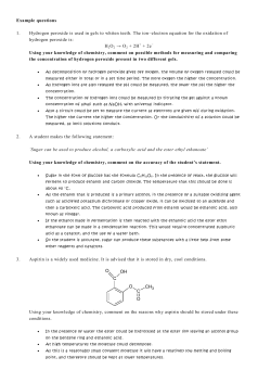 example questions with answers