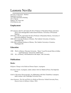 Curriculum Vitae  - Department of History - UW