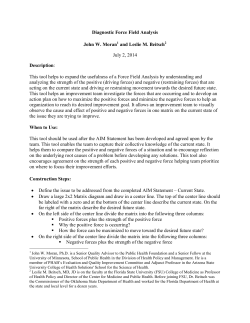 Diagnostic Force Field Analysis