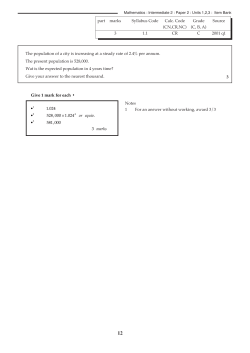 The population of a city is increasing at a steady rate of 2.4% per