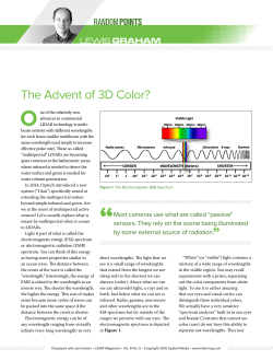 The Advent of 3D Color?