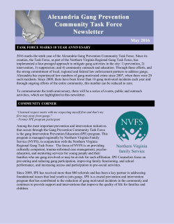 Summer 2016 issue - Northern Virginia Regional Gang Task Force