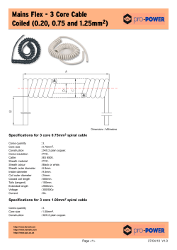 Mains Flex - 3 Core Cable Coiled (0.20, 0.75 and 1.25mm )