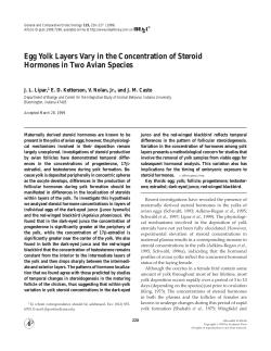 Egg Yolk Layers Vary in the Concentration of Steroid Hormones in