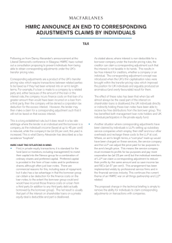 HMRC ANNOUNCE AN END TO CORRESPONDING