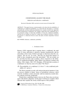 Conditioning against the Grain